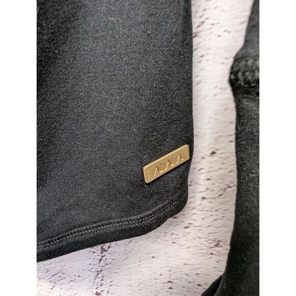 Alala Black Mesh Triangle Neck Drawstring Hoodie Athleisure Hooded Pullover - Picture 6 of 11